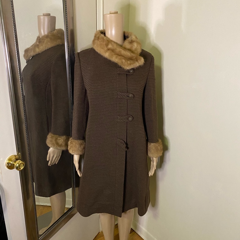 Vintage Fur Cuff Coat